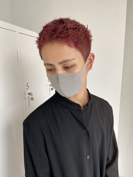 エイト 難波店(EIGHT namba) men's cut×red color
