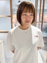 ラミエ バイ メルト 吉祥寺(lamie by melt)&nbsp;"久保田"まとまるボブぷつっと前髪グレージュブリーチなし