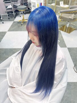 ガルボヘアー 名古屋栄店(garbo hair) #デザインカラー#ブルー#ラベンダーグレー#10代#20代#名古屋