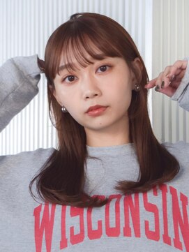 ガーデンヨコハマエスト(GARDEN YOKOHAMA est) ロング似合わせカットイメチェンフルバングレッドブラウン