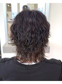 メンズパーマ 波巻きウルフ スパイラル ミディアム 名古屋