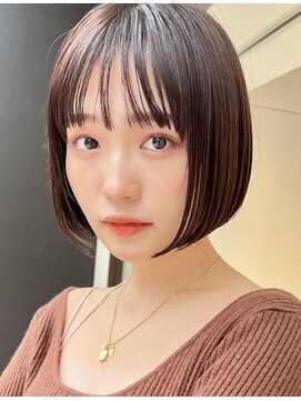 ティア(Tia.) 縮毛矯正/髪質改善トリートメント/ミディアムヘア/グレージュ