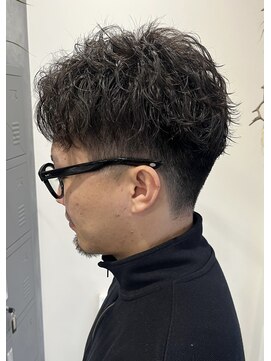 メンズショートパーマ　ツイスト　ルーズパーマ