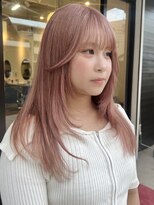 ラック 津田沼(LUCK)&nbsp;ハッシュカット/ピンク/顔周りレイヤーカット/ブリーチ