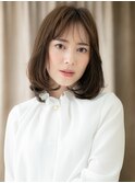 ブリーチなしハッシュレイヤーゆるふわアンニュイヘア30代40代W
