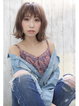 シアン ヘア デザイン(cyan hair design) 【cyan】ニュアンス外ハネボブ