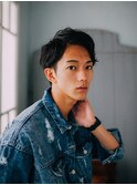 ツーブロック×アップバング