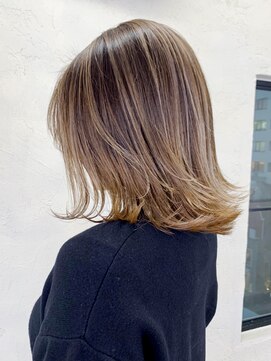 アイティー バイ アルバム 浦和店(IT by ALBUM) バレイヤージュベージュ_フリンジウェーブ_ba291833