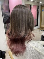アジールヘア 所沢プロペ通り店(agir hair)&nbsp;エアタッチグラデーションピンク10代20代30代ピンクカラー