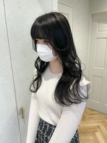 ロンドプランタン 恵比寿(Lond Printemps) 黒髪ロングレイヤーヘアのくびれ韓国ヘア