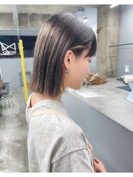 ノード(NODO) グレージュ＋切りっぱなしボブ