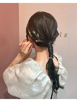 ミラ(Mila)&nbsp;金箔！人気急上昇！タイトポニーお呼ばれヘアセット♪