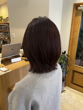 パラゴ(PARAGO.) 《緑橋/城東区/女性サロン》ラベンダーピンク　× レイヤーボブ