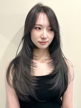 アンカーバイナチュラル(anchor by natural) 韓国風/レイヤー/小顔/前髪カット/髪質改善/グレージュ/透明感