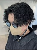 マッシュウルフカット波巻きパーマツイストスパイラルパーマ★