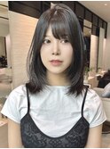 韓国ミディアムレイヤーカット前髪カットトリートメント