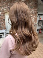 ラレイ ハラジュク(Lalei harajuku)&nbsp;【白石】ブリーチなしミルクティーベージュカラーシアーカラー