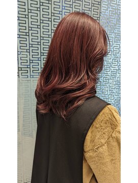 アース 銀座店(HAIR&MAKE EARTH) 赤味ブラウン艶カラー