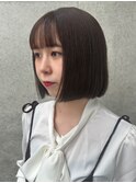 パツっとボブボブカット前髪カット