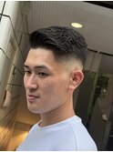 アイロンパーマ×サイドパート