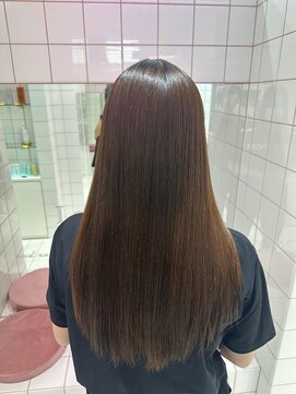 ロンドルーチェ 心斎橋(Lond luce) ダークアッシュ/ミディアムレイヤーカット［髪質改善/縮毛矯正］