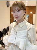 マッシュショート丸みショートボブくびれショート金髪ショート