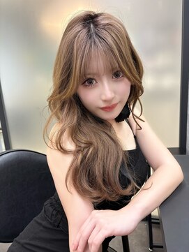 天神美容室 マロンベージュ×韓国ヘア