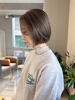 アンハーツ(ann HEARTS) ボブ/丸みボブ/ストレートボブ/アッシュ系/ベージュカラー