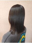縮毛矯正切りっぱなしボブ