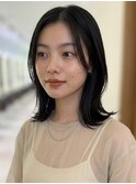 くびれミディアムボブ20代30代40代◎前髪なし黒髪くびれ越谷