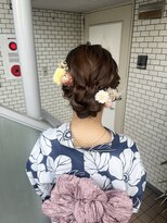 フェリーチェ 六本木店(Felice)&nbsp;浴衣ヘア シニヨン アップスタイル 着物ヘア まとめ髪