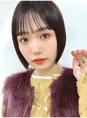 ボブ/レイヤーカット/髪質改善/ウェットヘア/オリーブベージュ