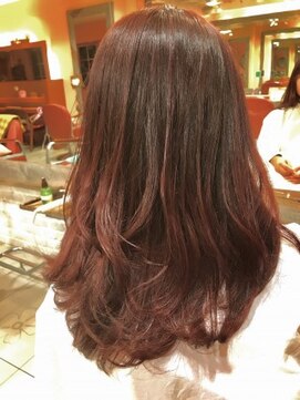 ネオリーブ コパン 鶴見店(Neolive copain) ローズレッド×ナチュラルグラデーション neolivecopain