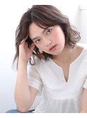 大人センターパートのお洒落ボブ☆ラボスタイル