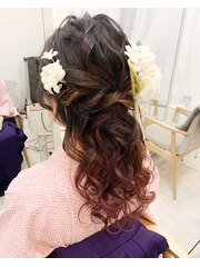 ☆ShellBearヘアアレンジ☆振袖/袴/着物/銀座/東銀座/ヘアセット