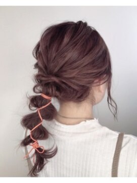 ブロッサム 上福岡店(Blossom) 【ふじみ野 上福岡】ピンクカラー×革紐アレンジ