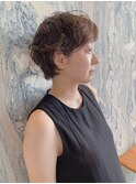 かきあげロング／マロンベージュ／卵型／丸型／逆三角