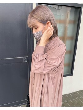 プレタポルテ(Pret-a'-Porter) 20代30代40代ミルクティーカラーパツッとラインボブ