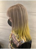 【Lee京橋】ミディアム×イエローグラデーション