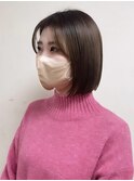 イメチェン/フルバング/似合わせカット/レッドブラウン/髪質改善