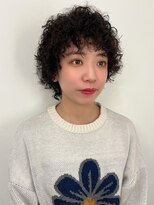 シーン(SCENE)&nbsp;ショート　抜け感　プードルパーマ　ブラウン【天神/今泉】