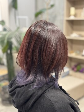 プレビア 上尾店(PREVIA) 髪質改善カラー☆インナーパープル
