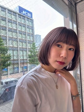 インプレッション(impression produced by LA’BO) 【札幌/impression佐藤】レイヤーボブ/透け感ピンクベージュ