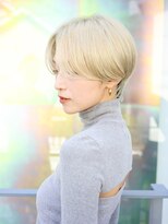 エムスラッシュ みなとみらい馬車道店(M SLASH)&nbsp;センターパート/ハイトーンカラー/ハンサムショート/馬車道