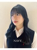 ネイビーカラー・ブリーチカラー