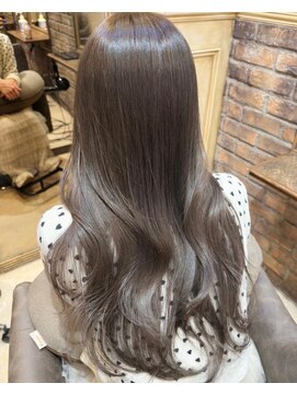 ブロンド 町田(BLONDE) マロンベージュ_くすみベージュ_韓国風巻き2