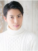 20代30代かき上げ七三分けブラックビジネスショートo札幌月寒