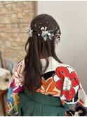 袴ハーフアップ