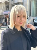 ピークアブー ワン(PEEK-A-BOO ONE)&nbsp;#ボブ#外ハネボブ#顔まわりレイヤー#抜きっぱなしブリーチ