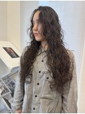 パーマロングパーマロングレイヤーレイヤースタイル前髪カット